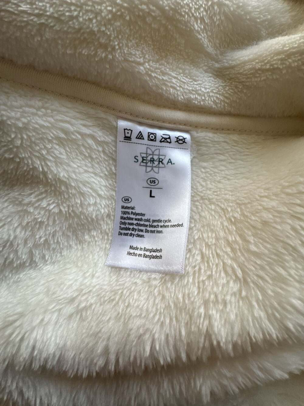 Serra Fleece Jacket Size L White